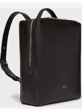 Matt & Nat Black Kowloon Backpack with Silver Hardware